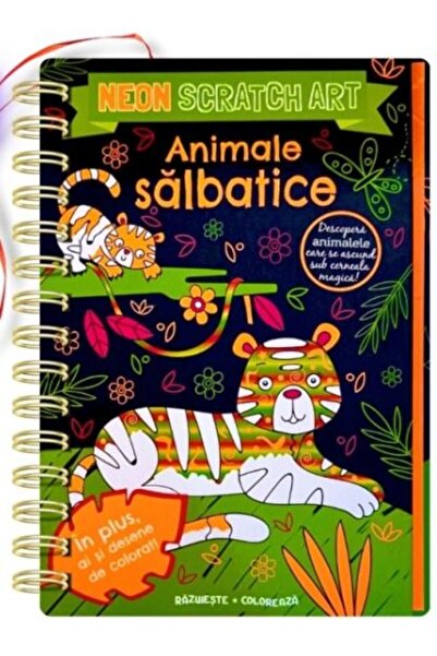 Editura Flamingo Junior Animale salbatice (Neon scratch art)