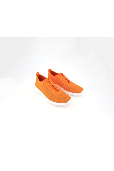 Flip Flop Men Flex Knit Textile Shoes, Neon Orange