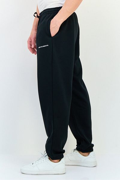 Core Elements Men Brand Logo Jogger Pants, Black