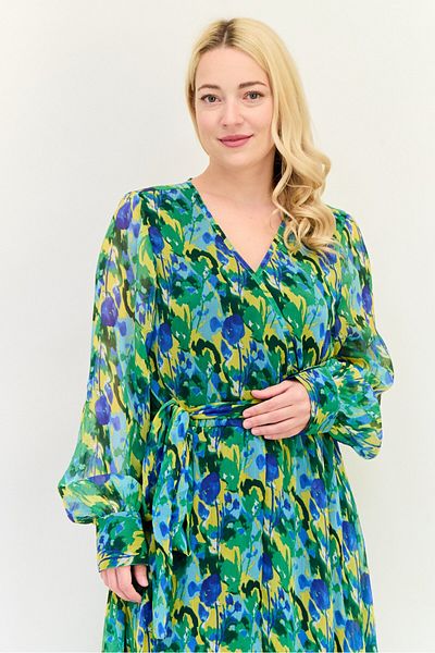 Spy Zone Exchange Women Floral Print Belted Maxi Dress, Multicolor