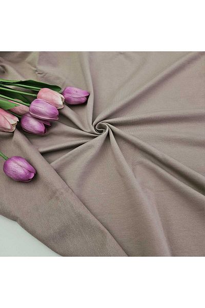 Kaf Kumaş Combed Cotton 95% Cotton 5% Elastane Two Thread Fabric |   Light Brown