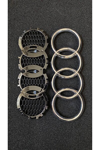 Audi ÖN PANJUR LOGOSU KROM GÜMÜŞ BAL PETEĞİ 28,5cm X 10cm