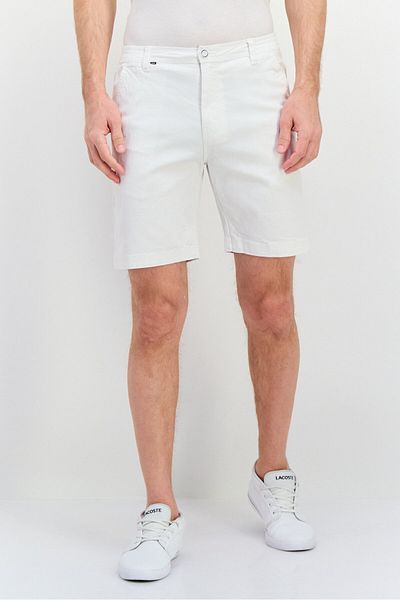 Bewley Ritch Men Brand Logo Denim Shorts, White