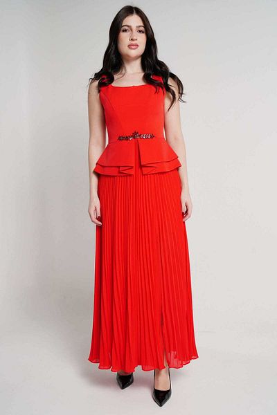 Nichii Women's Sleeveless Maxi Dress with Front Tie