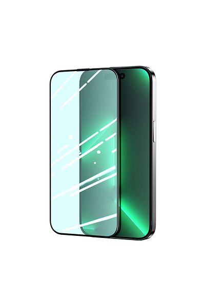 Joyroom Zielone szkło hartowane do iPhone 14 Pro z filtrem Anti Blue Light na cały ekran Knight