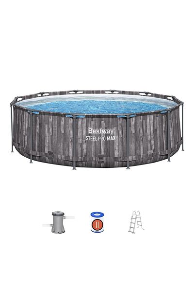 BESTWAY Steel Pro Max Pool, 3.66x1 M, Grey