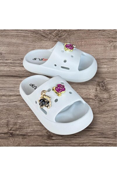 AkınalBella Girl Child Light Orthopedic Sole Sticker Pool Beach Daily Slippers