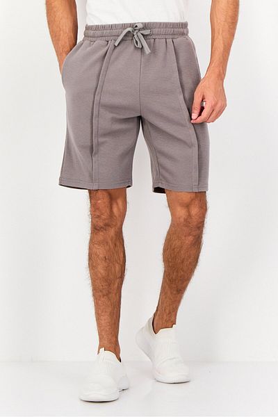 Tapout Men Textured Basic Shorts, Taupe