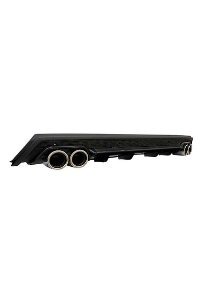 DELUXETUNING Prelungire bara spate universal , ELITE B Design, negru mat / lucios, ornamente toba rotunde