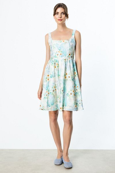 ON Square Neck Patterned Dress