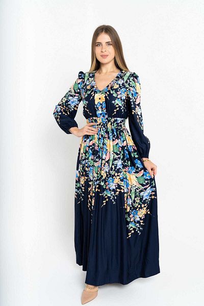 Nichii Women's Long Sleeve Floral Maxi Dress