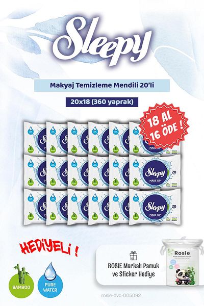Sleepy Buy 18 Pay 16 Makeup Remover Wipes 20S and Rosie Baby Cotton