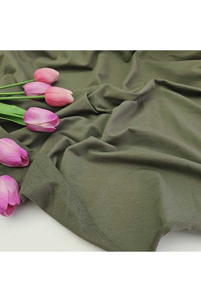 Kaf Kumaş Combed Cotton 95% Cotton 5% Elastane Two Thread Fabric |   Khaki