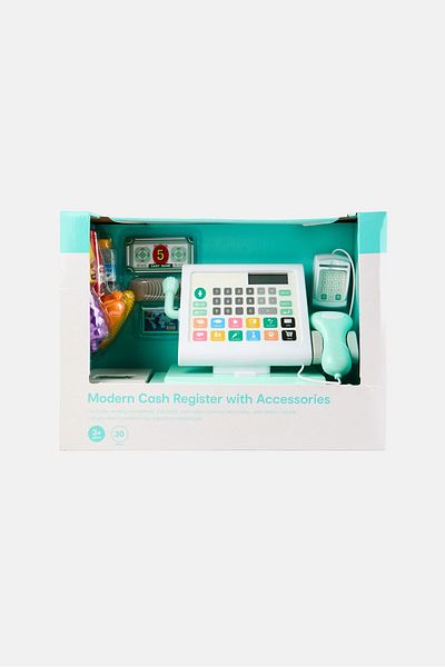 Ton O' Fun 30 Pieces Modern Cash Register With Accessories