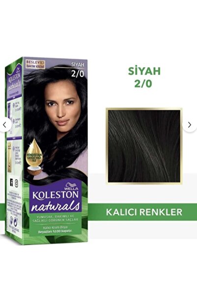 Wella Koleston Naturals Saç Boyası 2/0 Siyah