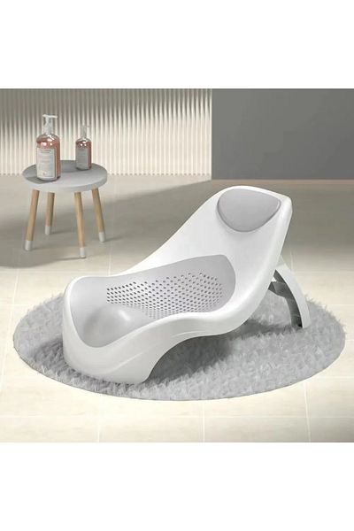 Little Mom Suport de baie pentru copii, Little Mom, design ergonomic pliabil, prevazut cu Tetiera si suprafata