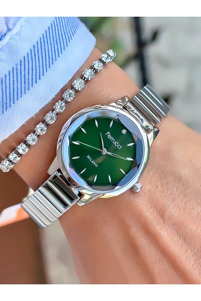 Ferrucci Steel Cord Women's Wristwatch 3 Atm Waterproof with 2 Years Warranty Mechanism