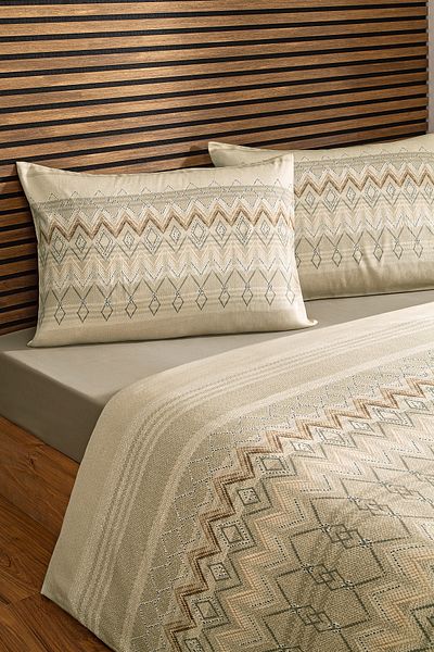 Özdilek Herringbone Double Soft Life Satin Duvet Cover Set