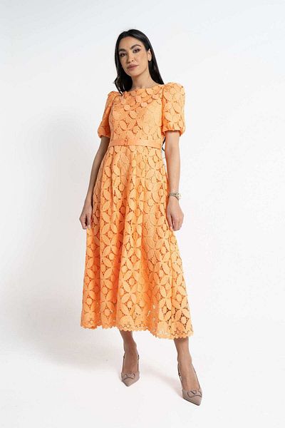 Nichii Floral Short Sleeve Midi Dress