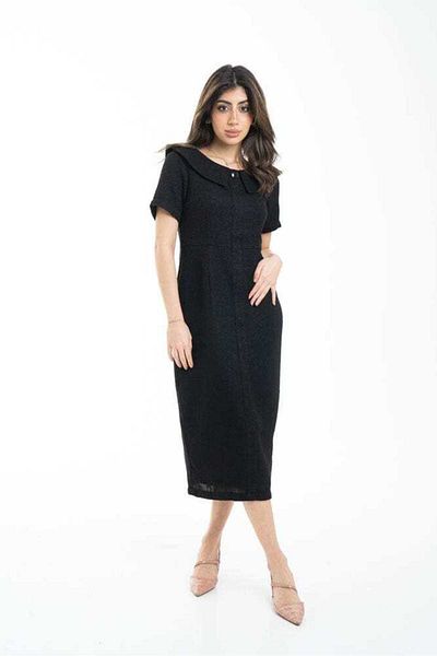 Nichii Women's Midi Formal Dress with Round Neckline