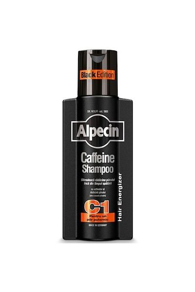 ALPECİN Șampon C1 cu cafeină, ediție neagră, 250 ml