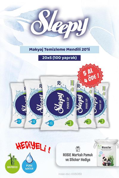 Sleepy Buy 5 Pay 4 Makeup Remover Wipes 20S and Rosie Baby Cotton