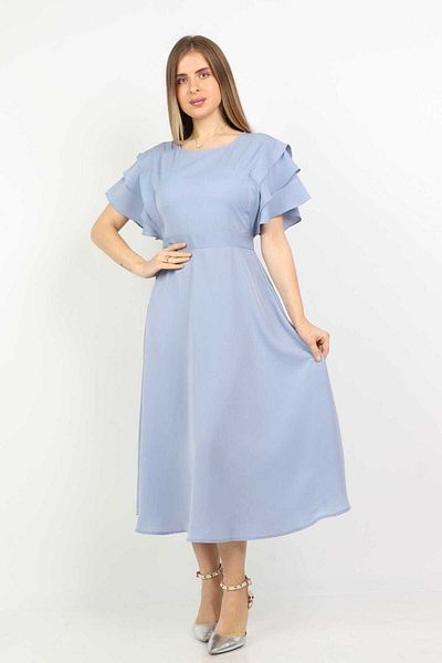 Nichii Long Formal Midi Dress with Butterfly Sleeves