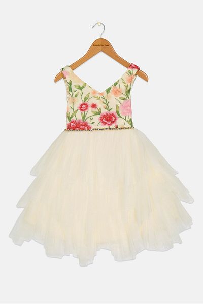 American Princess Toddlers Girl Embroidered Dress, Multicolor