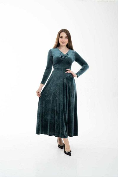 Nichii Velvet Long Sleeve Maxi Dress