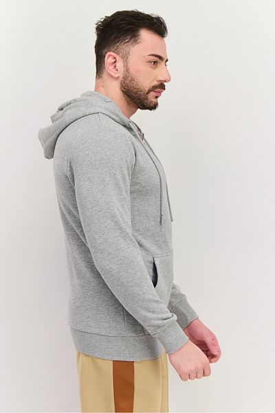 CROOKS CASTLES Men Hooded Brand Logo Long Sleeves Sweatshirt, Grey