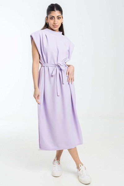 Nichii Loose Midi Dress with Waist Tie