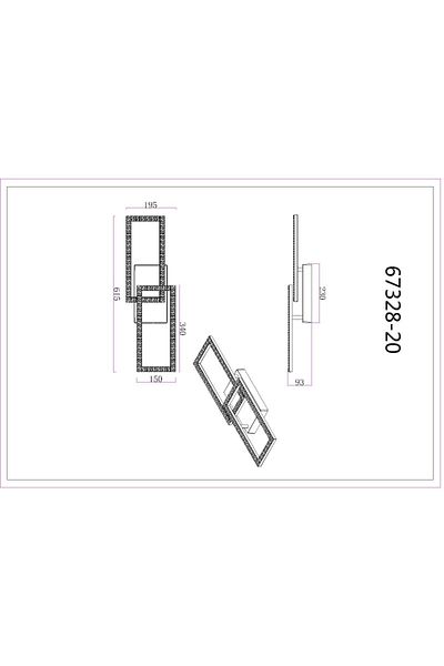 Globo Lighting LED ceiling light 67328-20, 20W, 1480lm, warm light, IP20, black, Globo, Globo