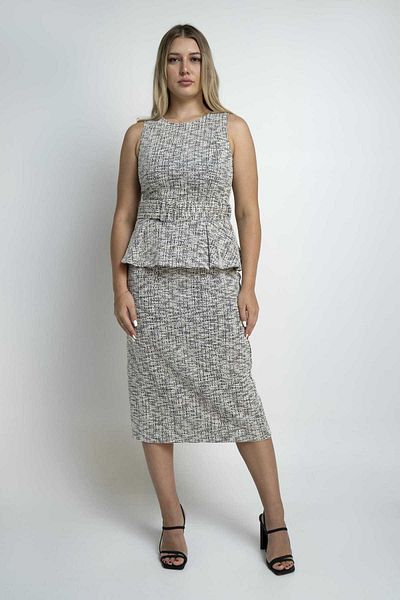 Nichii Women's Ruffled Print Midi Dress