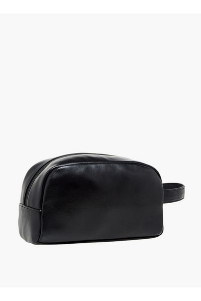 Lee Cooper Logo Print Pouch with Wrist Loop and Zip Closure