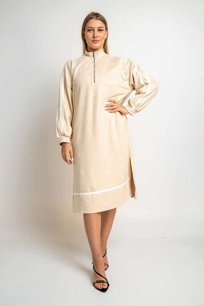 Nichii Women's Long Sleeve Loose Midi Dress