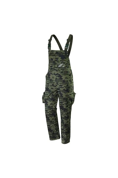NEO Pantaloni De Lucru Cu Pieptar, Salopeta, Camuflaj, Model Camo, Marimea M/50,