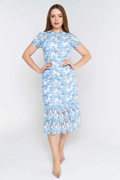 Nichii Floral Short Sleeve Midi Dress