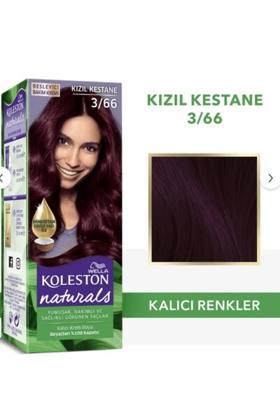 Wella Koleston Naturals Saç Boyası 3/66 Kızıl Kestane