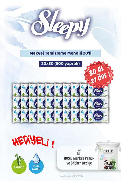 Sleepy Buy 30 Pay 27 20 Pack Makeup Remover Wipes and Rosie Baby Cotton