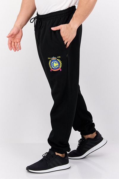 CROOKS CASTLES Men Regular Fit Graphic Sweatpants, Black