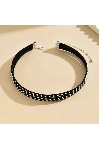 OEM Coliere Choker din Catifea Neagră cu Triplu Strat - Stil Gotic, Sexy Reglabil