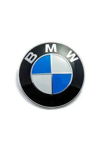 OEM Emblemă BMW capotă/portbagaj 82mm alb + albastru