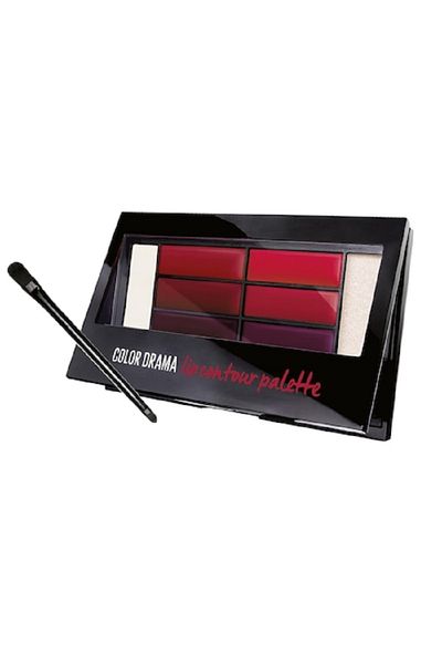 Maybelline New York Lipstick palette, Color Drama Lip Contour Palette Crimson Vixen, 4 g