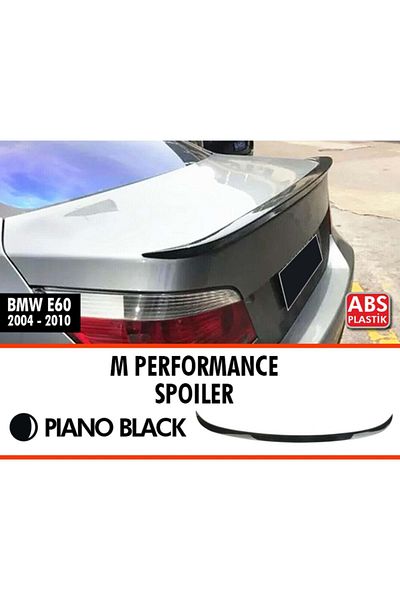 DELUXETUNING Trunk Spoiler compatible with BMW E60 5 series 03-10 MP Design, glossy black