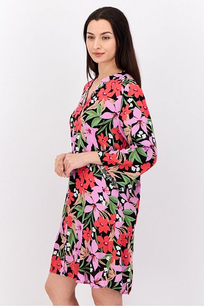 Robert Louis Stevenson Women Floral Pattern Mini Dress, Pink