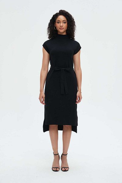 Nichii Women's Midi Dress with Waist Belt