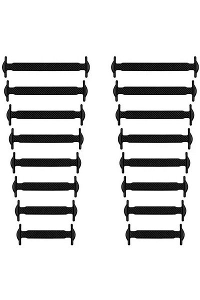 Aptel Silicone shoelaces, 16 pcs., black