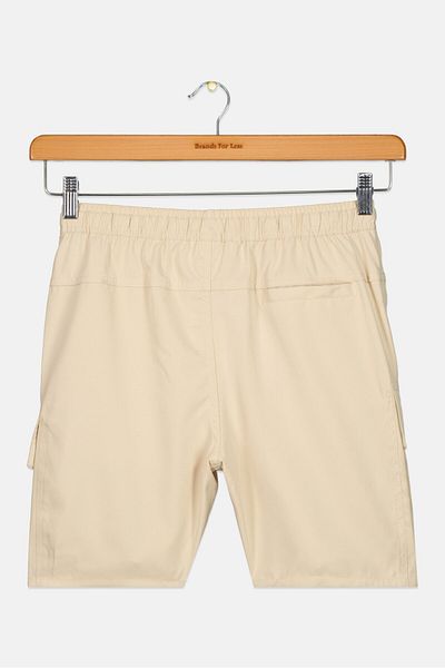 Scene & Heard Kids Boy Solid Basic Shorts, Beige