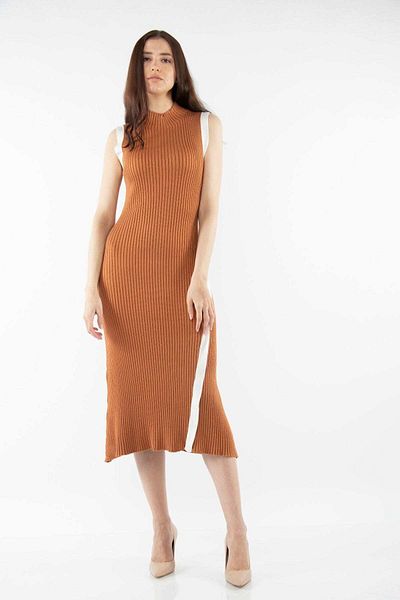 Nichii Women's Sleeveless Fitted Midi Dress in Sturdy Fabric