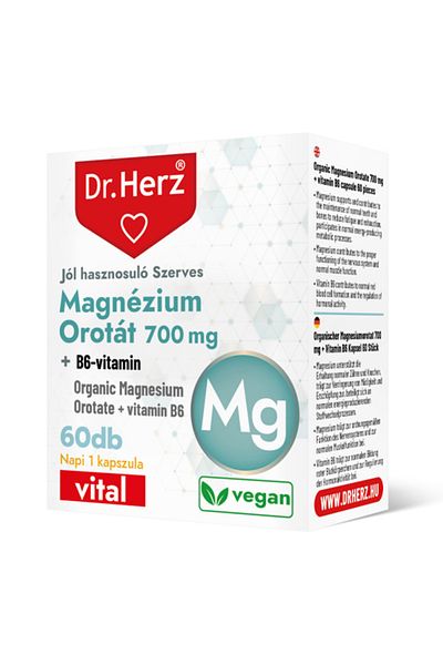 Dr Herz Vegan capsules with magnesium orotate 700 mg + vitamin B6 Dr Herz 60 pcs